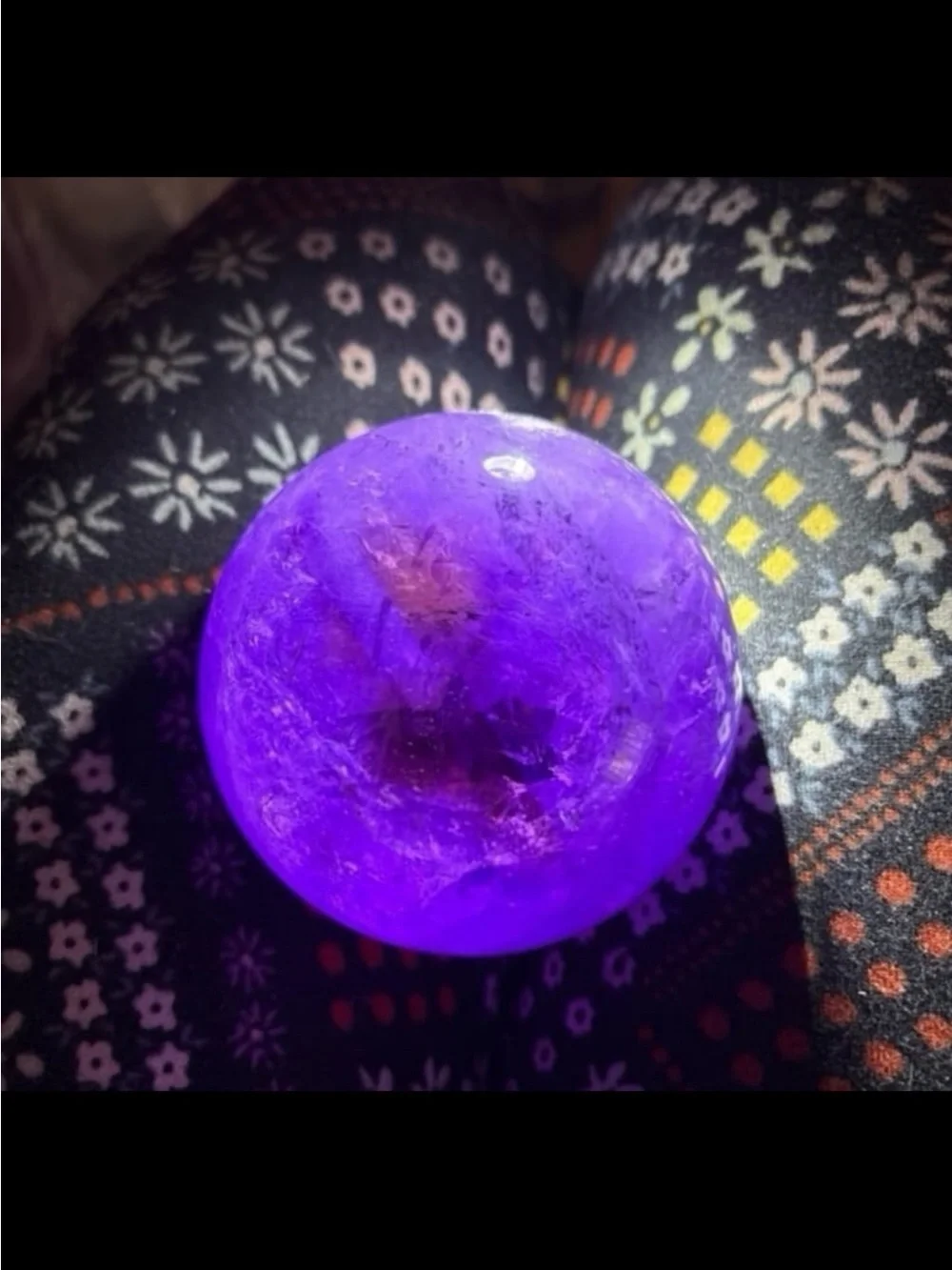 Amethyst Crystal Sphere - Purple Home Accent